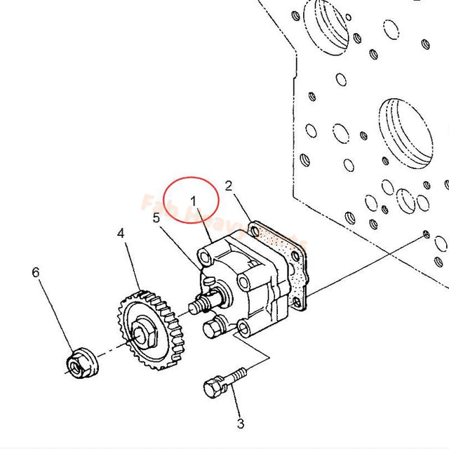 Oil Pump 15471-35012 for Kubota Engine D1301 Tractor L4310