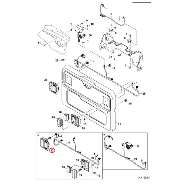 Banayad na 7104670 7104671 Angkop para sa Bobcat Skid Steer Loader S100 S450 S510 S570 S630 S650 S740 S850 T110 T590 T630 T650 T740 T750 T770 T870