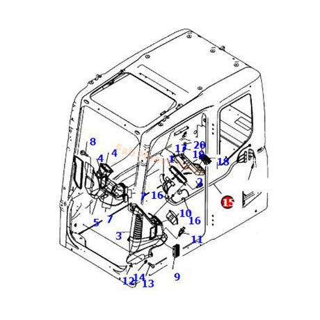 Monitor ledningsnett 208-53-12920 Passer til Komatsu gravemaskin PC130-7 PC200-7 PC270-7 PC300-7 PC350-7 PC400-7 PC450-7