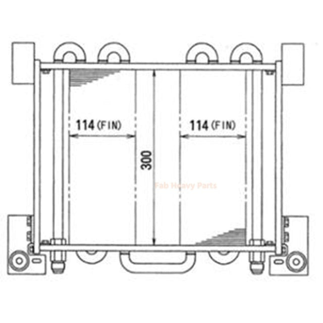 Hydraulische oliekoeler 104-Y16-3272 Past voor Komatsu Bulldozers D20PL-7 D21A-7 D21S-7