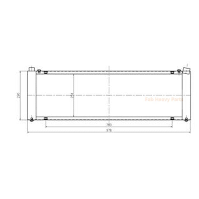 Hydraulisk oljekjøler 195-03-61211 Passer til Komatsu D375A-5 bulldoser