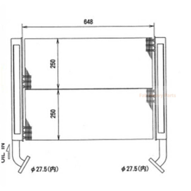 Refroidisseur d'huile hydraulique 203-03-21120 pour Komatsu BC100-1