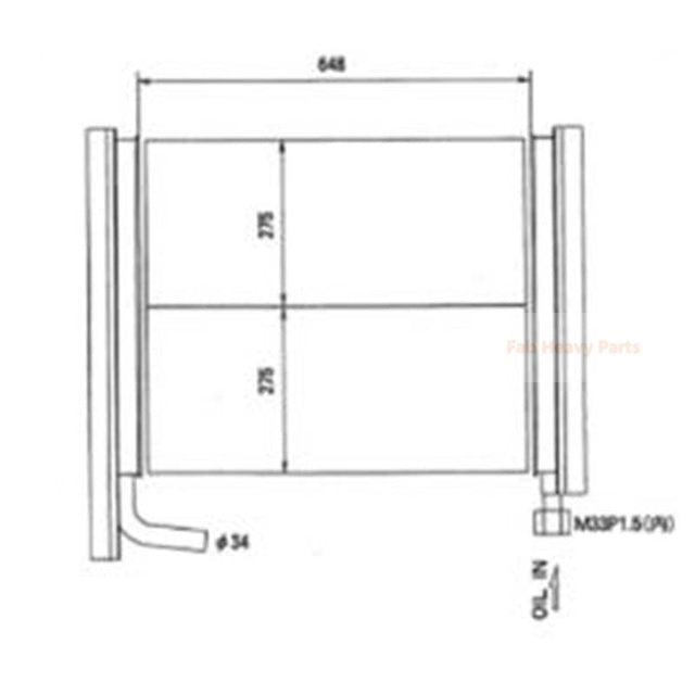 Refroidisseur d'huile hydraulique 203-03-31110, adapté à la pelle Komatsu PC120-2 PC120-1 PC100U-2 PC100L-2 PC100L-1 PC100-2 PC100-1