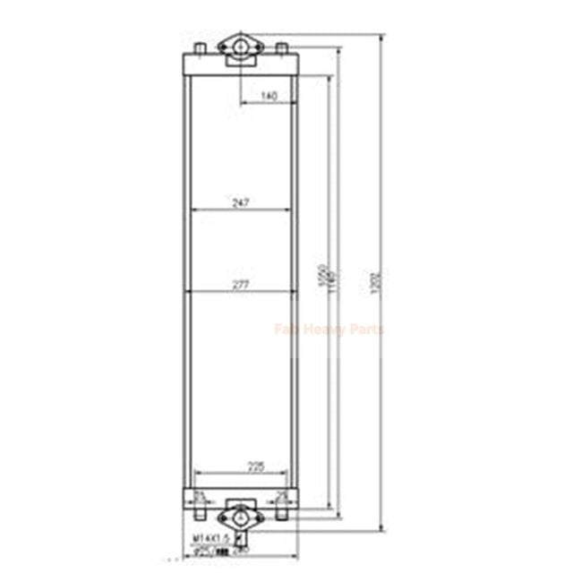 Enfriador de aceite hidráulico 206-03-22421 se adapta a la excavadora Komatsu PC290-8K PC270-8