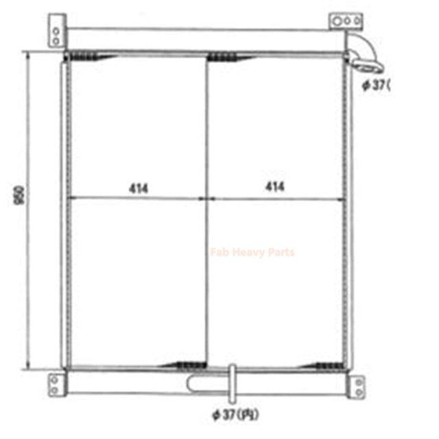 Hydraulikölkühler 207-03-51121 Passend für Komatsu PC310LC-5 PC310-5 PC300LC-5 PC300-5 PC300 Bagger