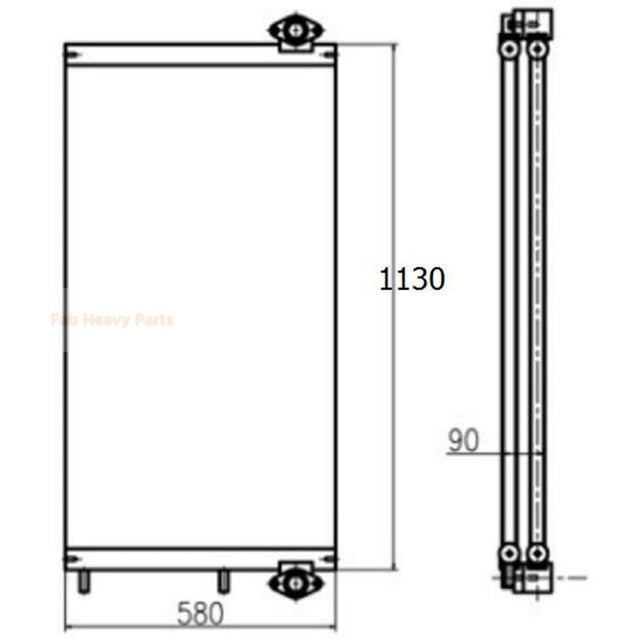 Refroidisseur d'huile hydraulique 207-03-76310, convient pour Komatsu PC300-8 PC350-8 PC300LC-8 PC350LC-8