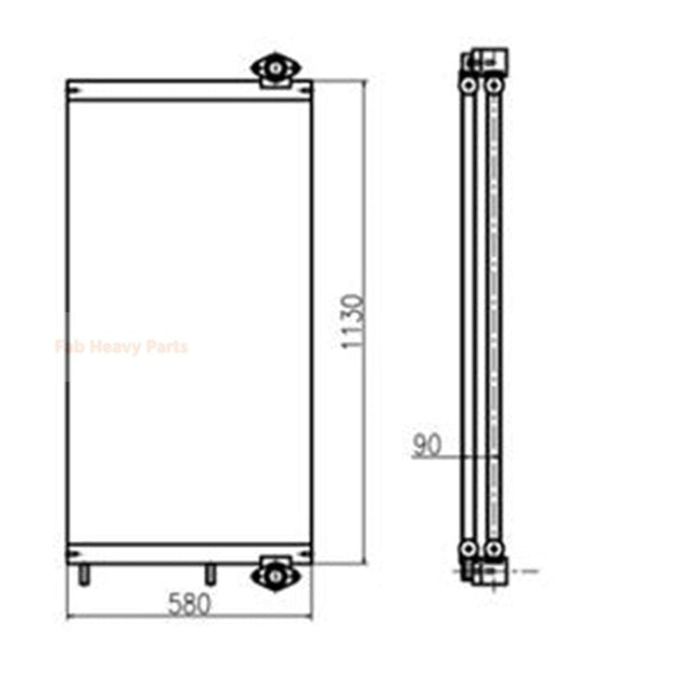 Hydraulic Oil Cooler 208-03-71131 Fits for Komatsu PC450-7 PC400-7 PC350-8 PC300-8 Excavator