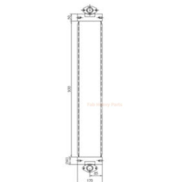 Hydrauliöljyn jäähdytin 20E-03-31211 Sopii Komatsu PW140-7 kaivinkoneeseen