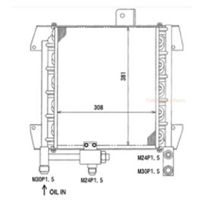 Hydraulic Oil Cooler 20U-03-21112 Fits for Komatsu Excavator PC50UD-2 PC50UUM-2 PC50UU-2 PC50UG-2