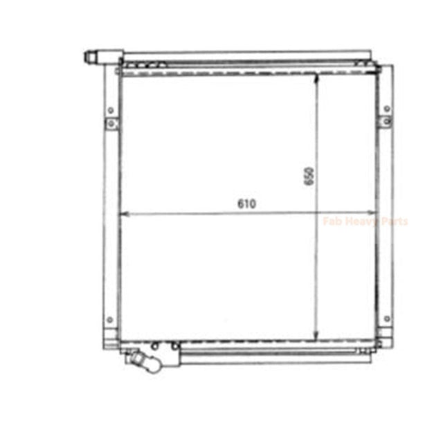 Refroidisseur d'huile hydraulique 21K-03-33121 21K-03-33120 adapté à la pelle Komatsu PC150-5