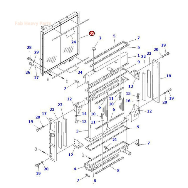 Hydraulische oliekoeler 21N-03-31311 Past voor Komatsu graafmachine PC1100-6 PC1100SP-6