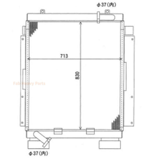 Enfriador de aceite hidráulico 22U-03-11121 se adapta a la excavadora Komatsu PC228UU-1-TN PC228UU-1 PC228UU-1-MO