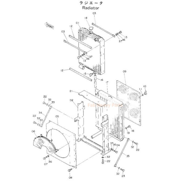 Refroidisseur d'huile hydraulique 4218590 pour pelle Hitachi EX300 EX300-1