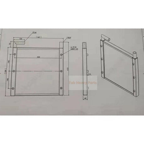 Enfriador de aceite hidráulico 4340759 para excavadora Hitachi EX75UR EX75UR-3 EX75URLC-3