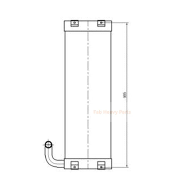 Refroidisseur d'huile hydraulique 4682428, adapté à la pelle John Deere 135D