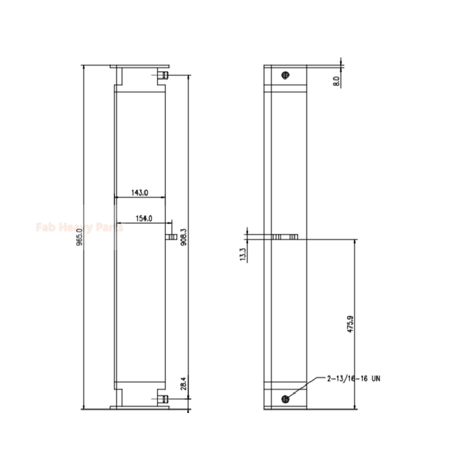 Hydraulische oliekoeler 4P-0251 4P0251 Past voor Caterpillar CAT-motor 3116 Wiellader 960F 950F