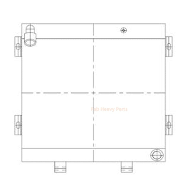 Hydraulikölkühler 875001158 Passend für Komatsu Bockhoeloader WB97S-2 WA140-2 WB91R-2 WB93R-2 WB150-2 WB140-2