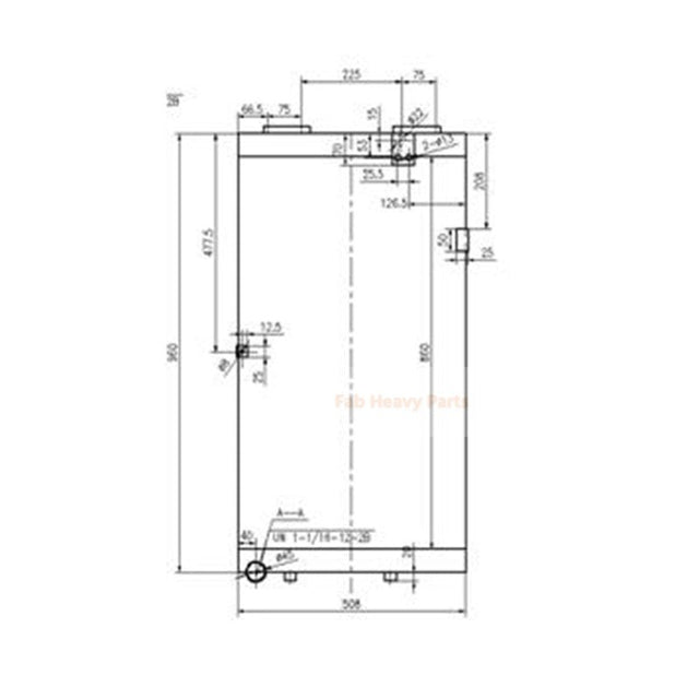 Refroidisseur d'huile hydraulique adapté à la chargeuse sur pneus Caterpillar CAT 966G-1