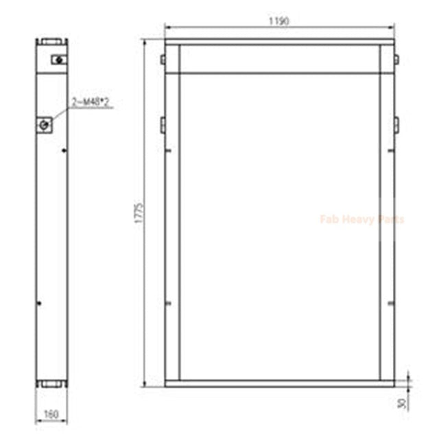 Enfriador de aceite hidráulico apto para excavadora Komatsu PC5500