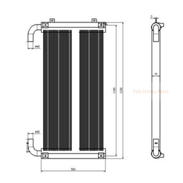 Enfriador de aceite hidráulico XB00004998 para excavadora Hitachi ZAX350-5