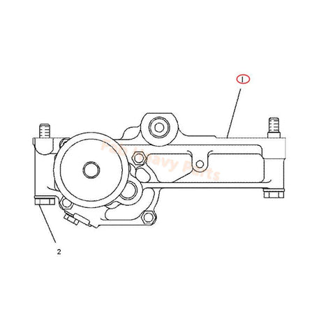 Pompa olio 119-2924 1192924 adatta per motore Caterpillar CAT 3116 3126 escavatore 320 L 320B 322 322B 325 325B E240C