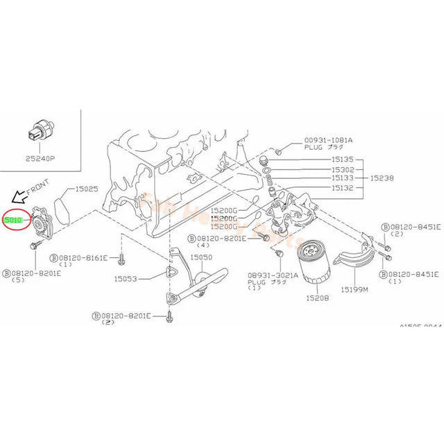 Oljepumpe 15010-1W402 15010-1W401 for Nissan Engine QD32 QD32ETI QD32TI