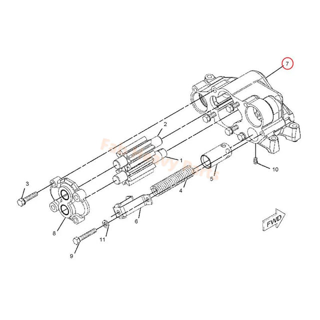 Oil Pump 161-4111 1614111 Fits for Caterpillar CAT 3406 3406B 3406C 3406E 621B 621E 621F  623B 623E 623F