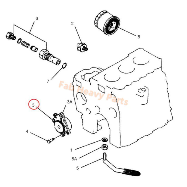 Pompe à huile 199-2233 1992233 pour moteur Mitsubishi S3L2, convient pour pelle Caterpillar CAT 302.5C 303 304