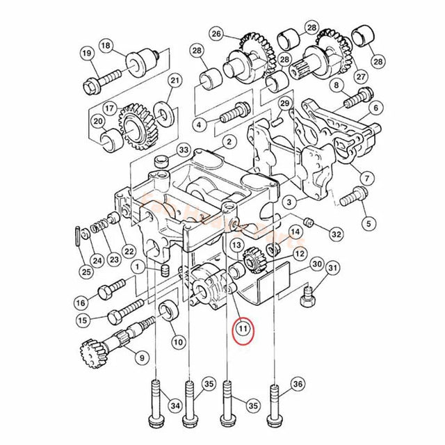 Ölpumpe 293177A1 Passend für Case Traktor c100 c70 c80 c90 cx100 cx70 cx80 cx90 mx100c mx80c mx90c