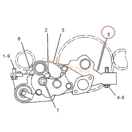 Oljepumpe 2P1785 2P-1785 Passer til Caterpillar Engine 3304 3306 Gravemaskin 215 215B 225 235