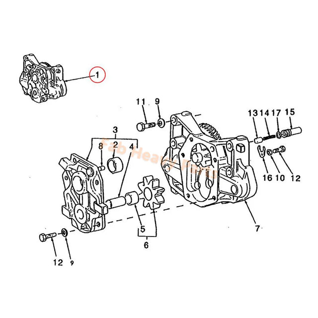 Oliepomp 4770250 voor New Holland Tractor 100-55 100-90 110-90 115-90