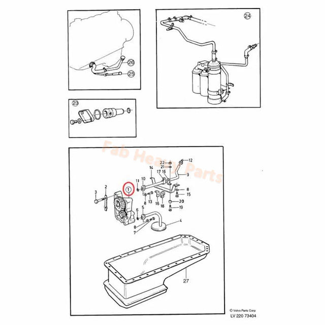 Oliepomp 479319 Volvo-motor TAMD102 TD100 TMD100 MD100 TMD102 Vrachtwagen F10 FL10