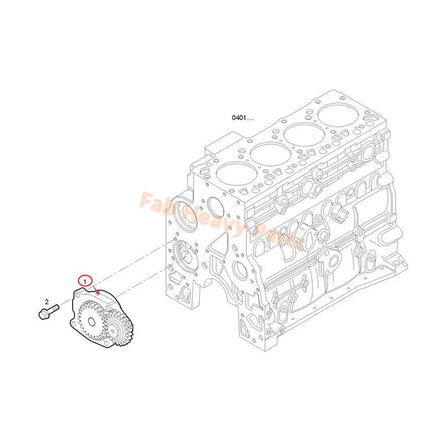 Bomba de aceite 4897480 compatible con CASE Windrower WDX1002S WDX1202 WDX1202S Loader 430 440