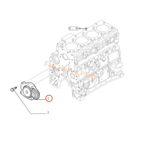 Pompe à huile 4897480 pour moteur Kobelco F4GE9484A J600, pelle ED195-8 SK170-8 SK170-9