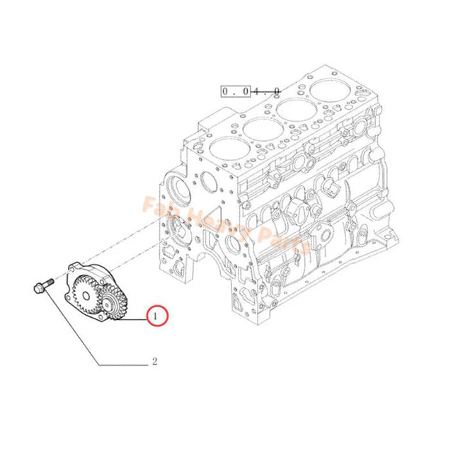 Bomba de aceite 4897480 para motor Kobelco F4GE9484A J600 Excavadora ED195-8 SK170-8 SK170-9