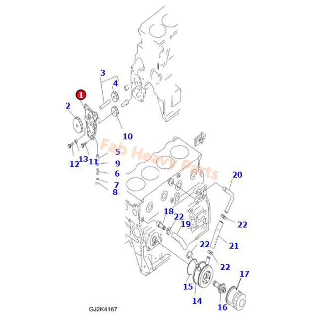 Oljepumpe 6204-51-1201 Passer til Komatsu-motor 3D95S 4D95L-1 S4D95LE-3 hjullaster WA65-5 WA70-5 WA80-5