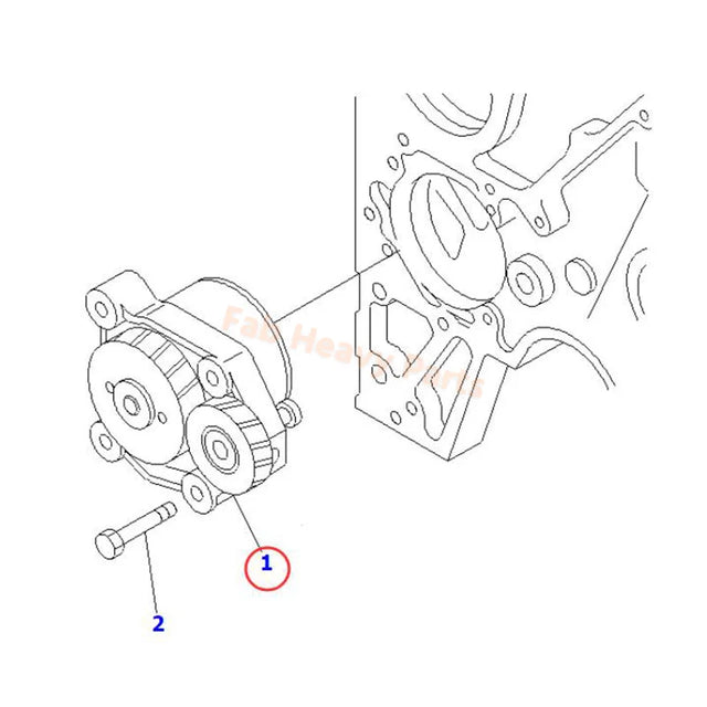 Oliepomp 6742015525 6742015201 Past voor Komatsu Motor 6D114 S6D114E-1-GD S6D114E-1-KB Graafmachine PC300