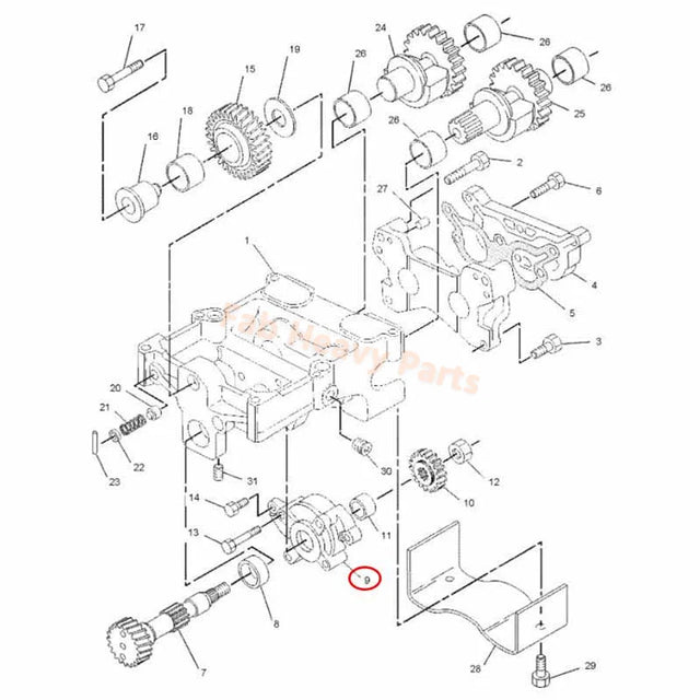 Bomba de aceite 7C-3134 7C3134 Se adapta al motor Caterpillar CAT 3054 Compactador de pavimentación CP-323 CP-433B CS-323 CS-431B CS-433B PS-110 PS-130 PS-180