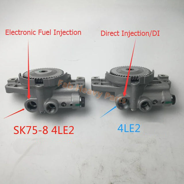 Bomba de aceite 8-98095768-3 para motor Isuzu 4LE2 Kobelco SK75-8 Excavadora Inyección electrónica de combustible