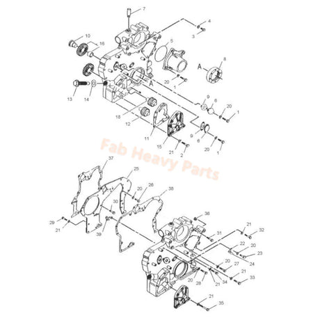 Coperchio pompa olio 178-6538 1786538 Adatto per motore Caterpillar CAT 3066 C6.4 Mitsubishi S6K