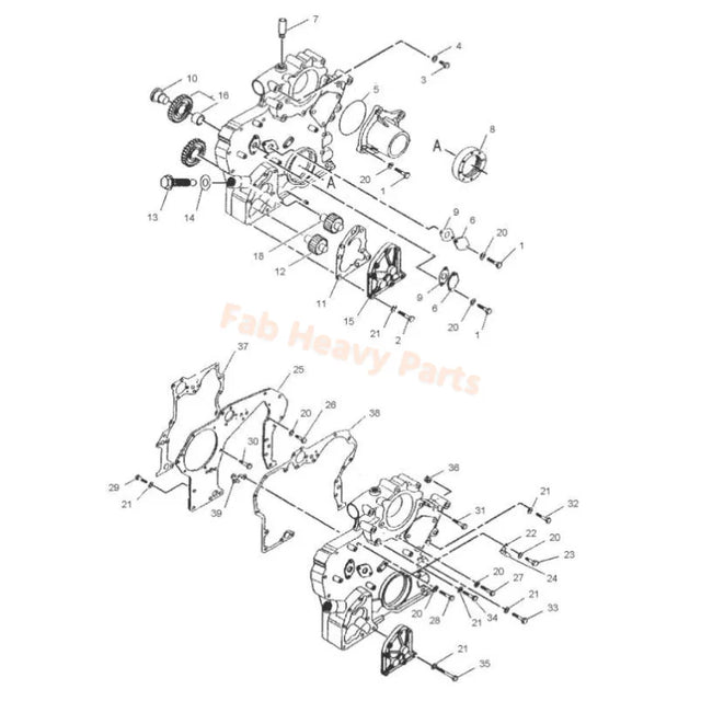 Coperchio pompa olio 178-6538 1786538 Adatto per motore Caterpillar CAT 3066 C6.4 Mitsubishi S6K