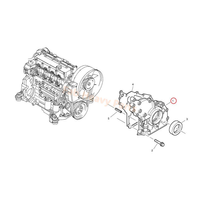 Cubierta frontal de bomba de aceite 04289740 04507271 para motor Deutz BFM1013 BF4M1013 BF4M1013C BF4M1013E BF6M1013