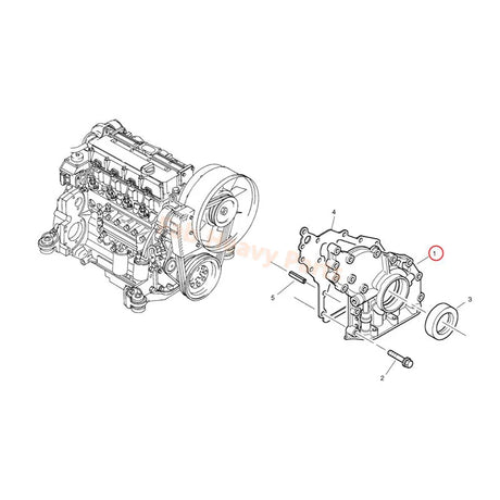 Ölpumpen-Frontabdeckung 20882047 20515177 für Volvo TAD 520 TAD 720 TAD 721 TAD 722 L40 L40B L45 L45B