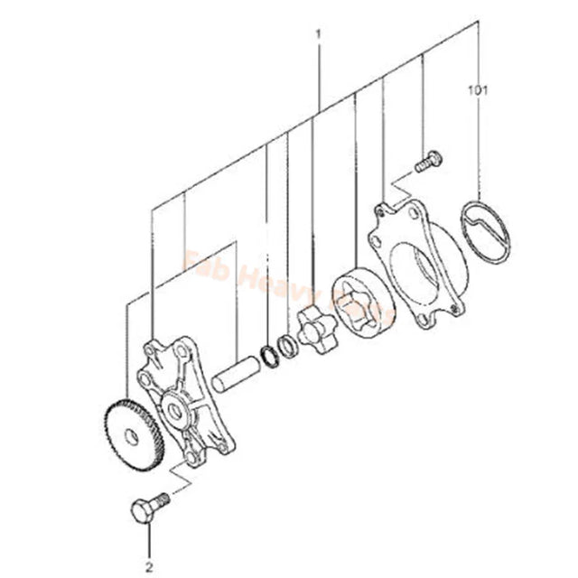 Pompe à huile XJAF-01670 pour pelle Hyundai R28-7 R35-7 R36N-7 R25Z-9A R27Z-9