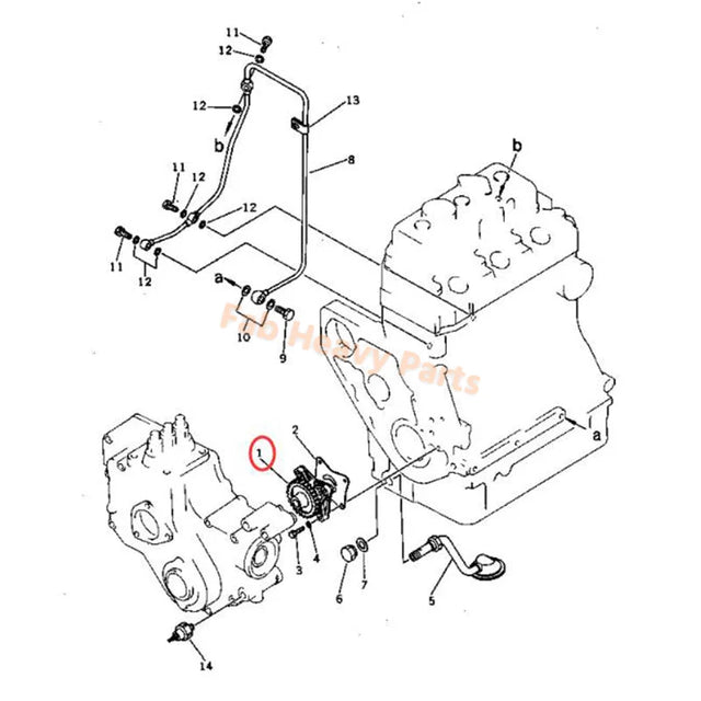 Oljepumpe YM129350-32090 Passer til Komatsu-motor 3D72-1 3D75-1A 3D84-1H