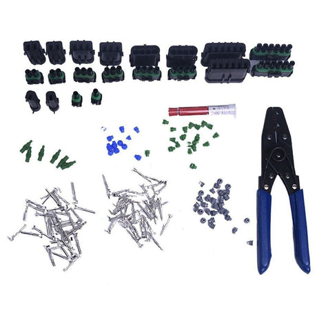 WP-155 Pro Weather Pack Connector Kit na May T-18 Crimp Tool