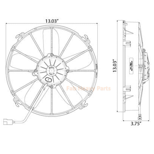 Puller Fan 30102038 VA01-AP70/LL-36A Fits for Spal