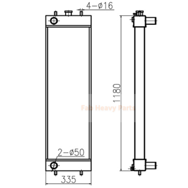 Radiator 4693833 for Hitachi Excavator ZX240-3 ZX250H-3 ZX250K-3 ZX250K-3F ZX270-3 ZX280LC-3 ZX280LCH-3