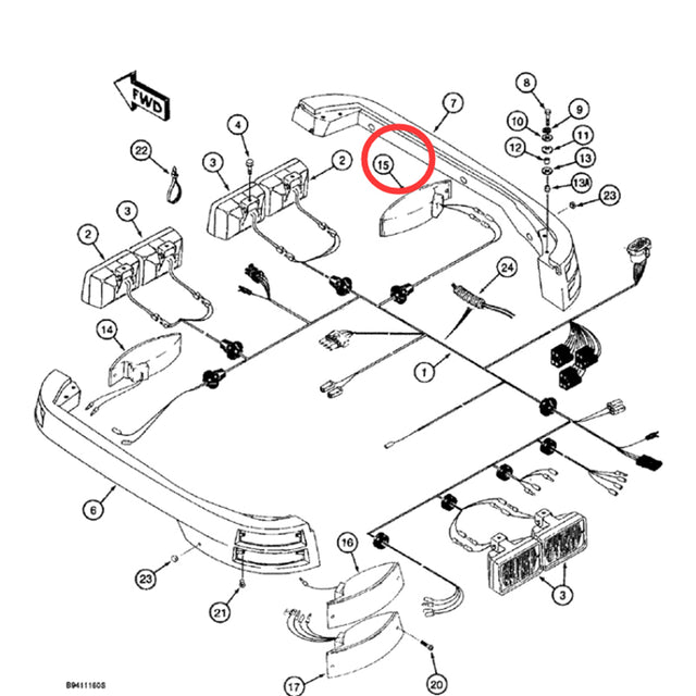 Feu de virage avant droit 131796A1 pour chargeur de tracteur New Holland LV80 U80 U80B U80C