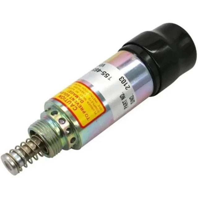 Se adapta a Caterpillar CAT 3114 3116 3126 Motor 446B Retroexcavadora CB-634D Compactador vibratorio Solenoide de parada de 12 V 155-4651 1554651 8C-3664 8C3664